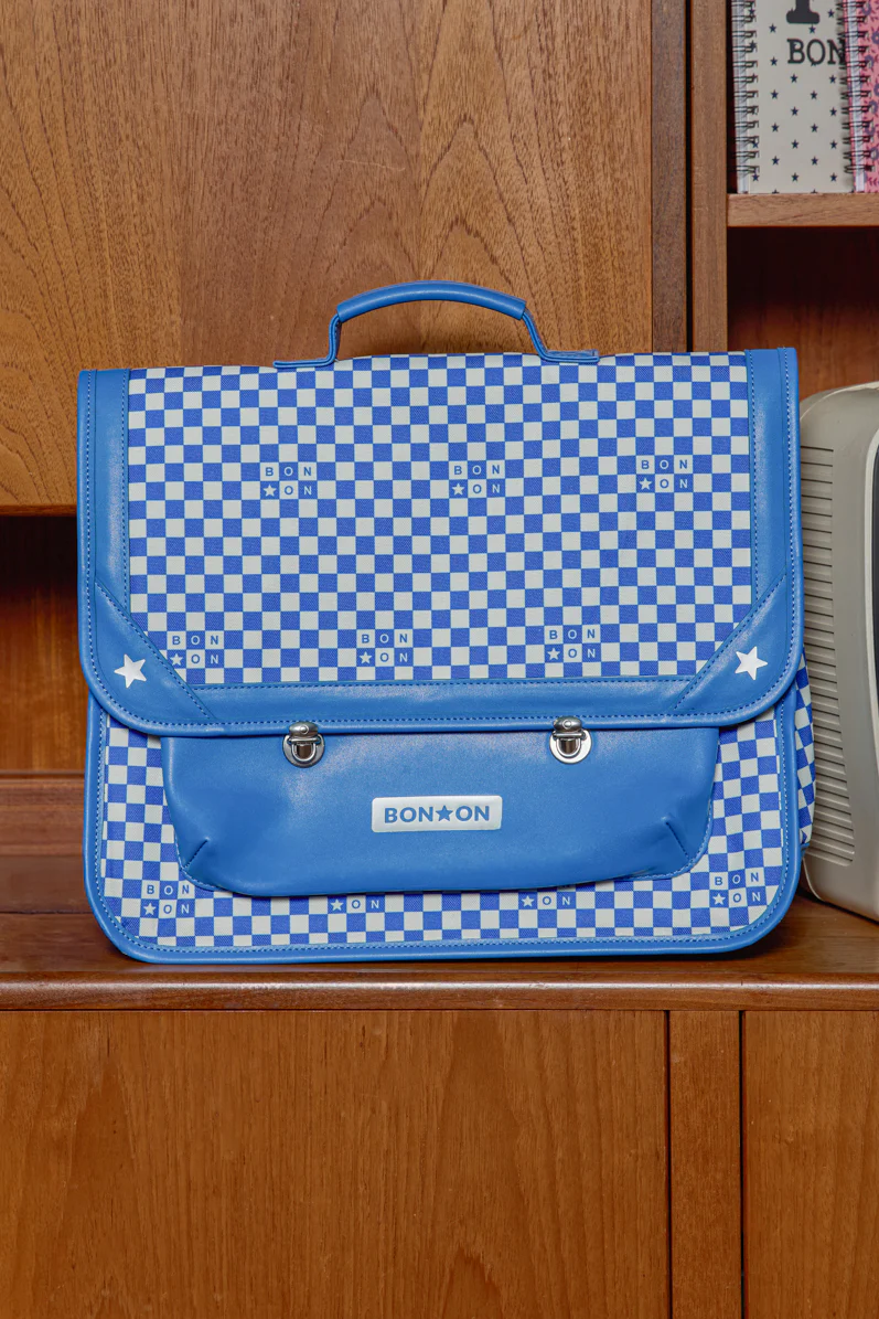 Cartable - Bleu Damier