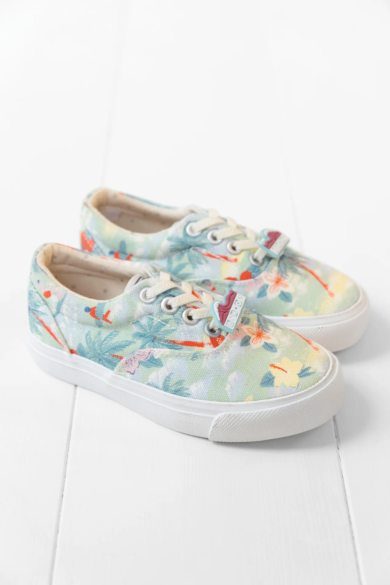 Baskets - Skate Elast vert blanchi