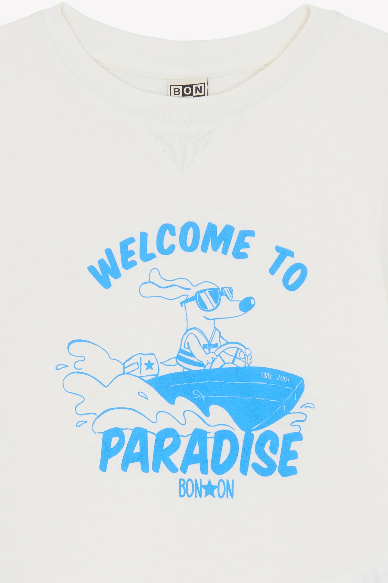 T-Shirt - Lodestie Paradi Ecru Bonton - Image 4