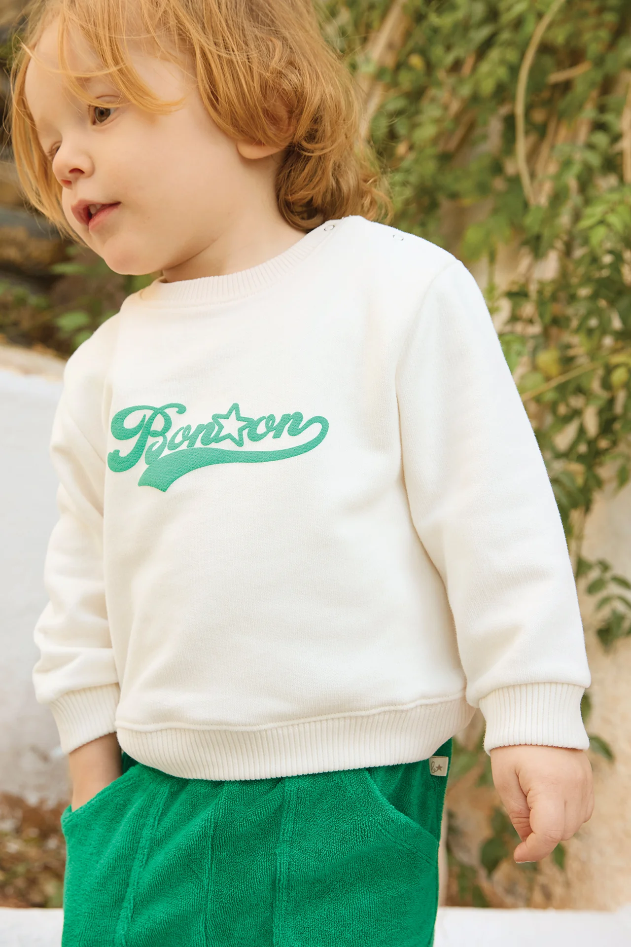 Sweat - Smily Logo Ecru Bonton