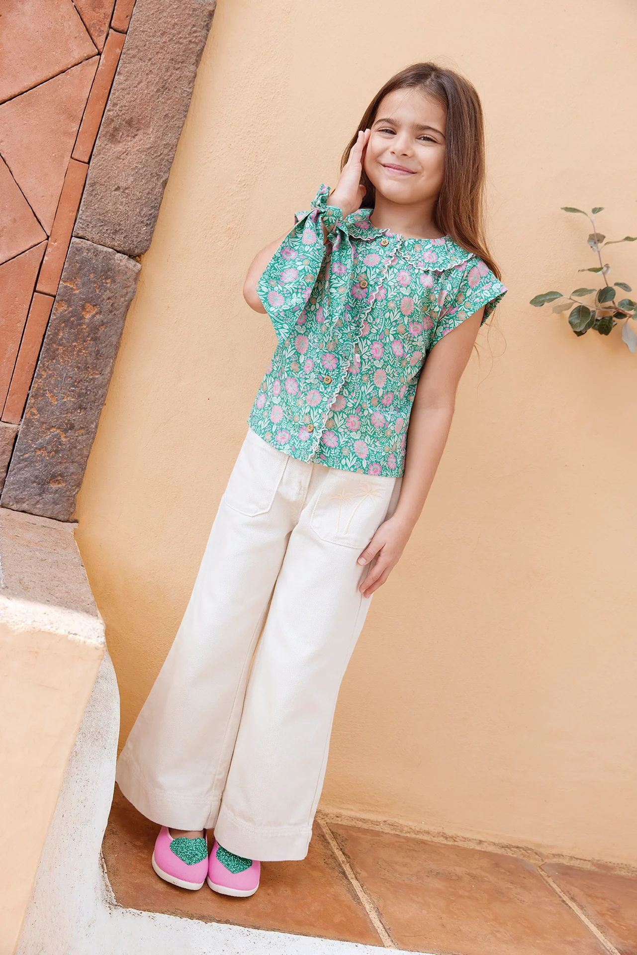 Pantalon - Lakiko Ecru Bonton - Image 2