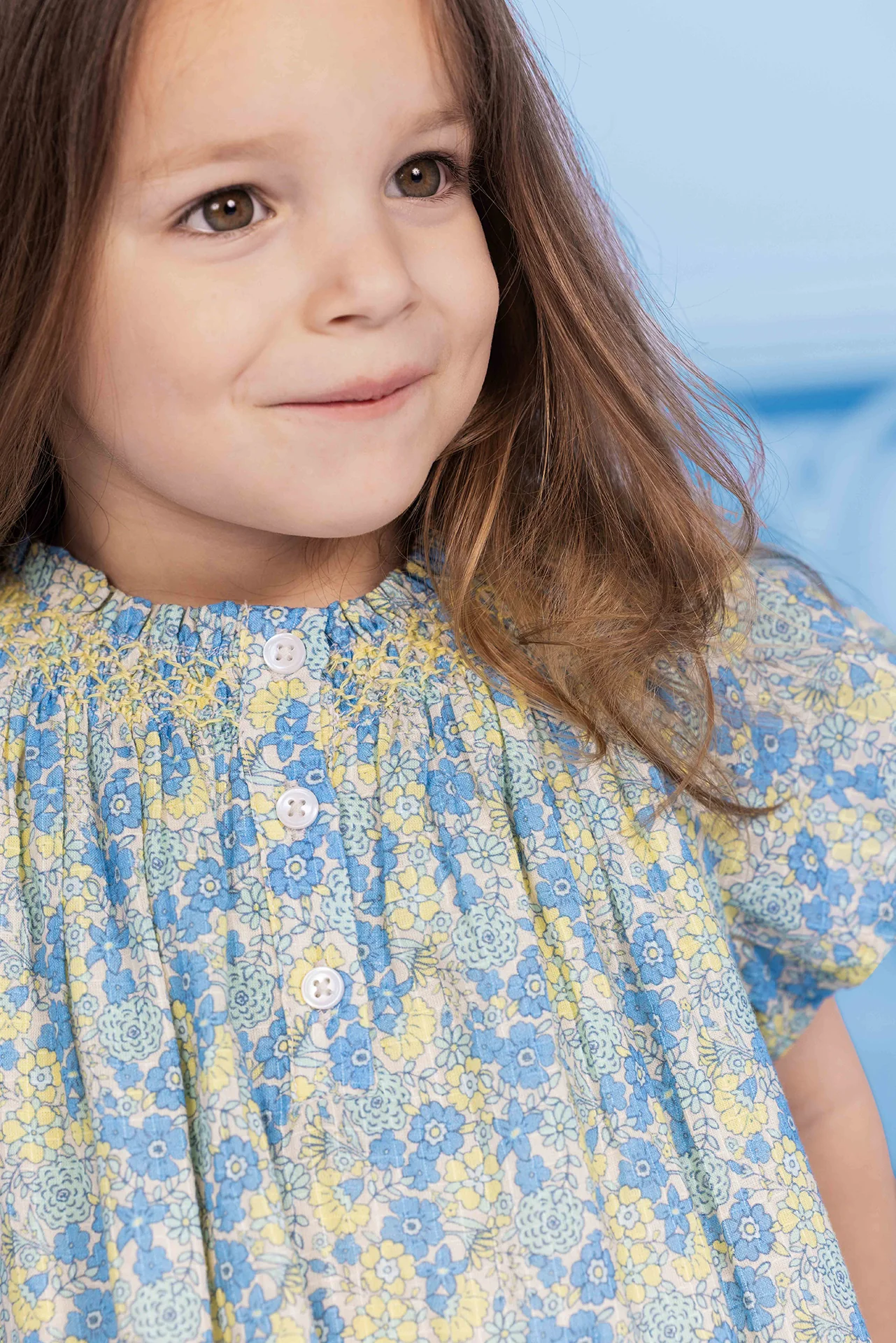 Robe - Noisette Fleur Vintage Bleu - Image 2
