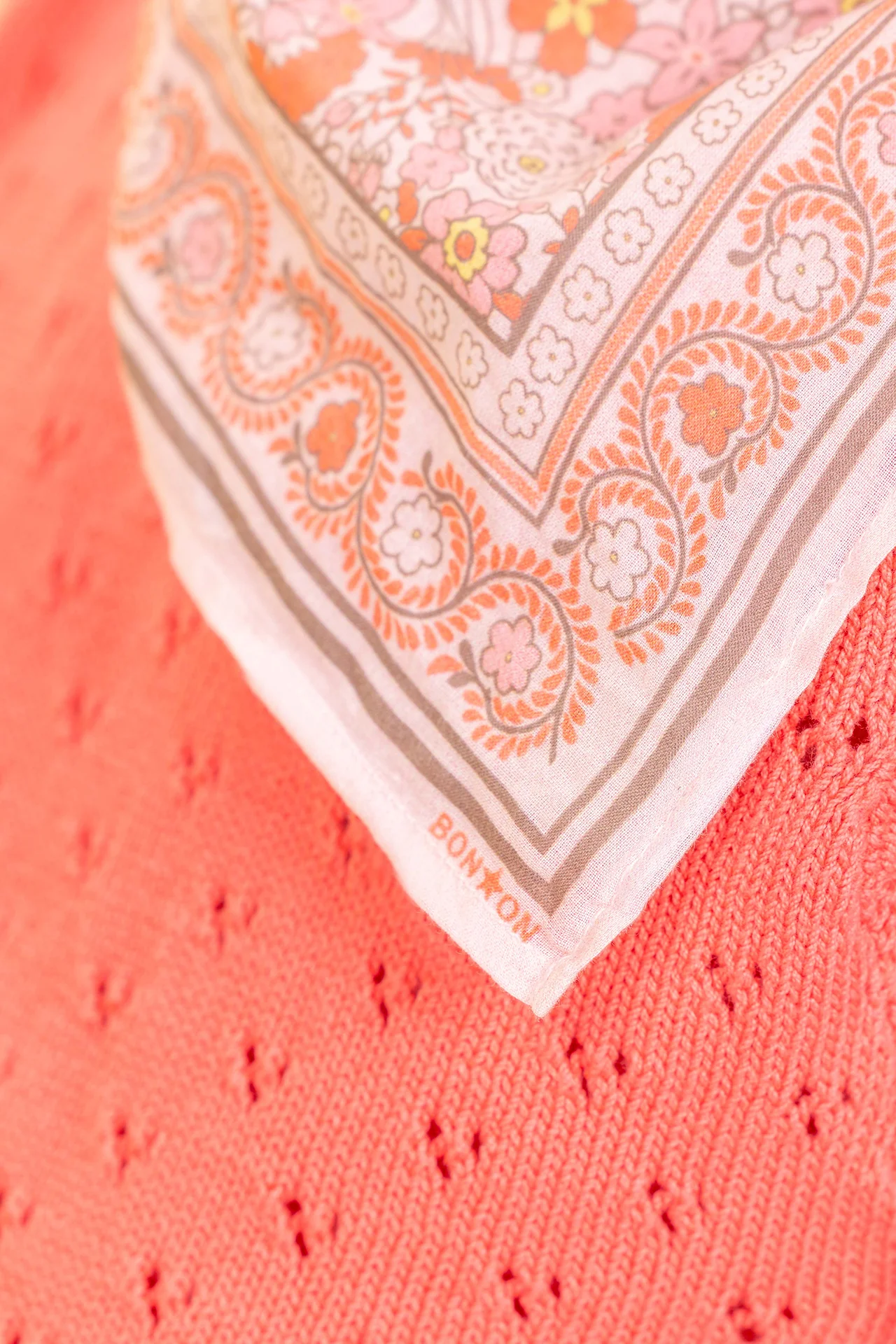 Foulard - Fleur Vintage Rose - Image 2