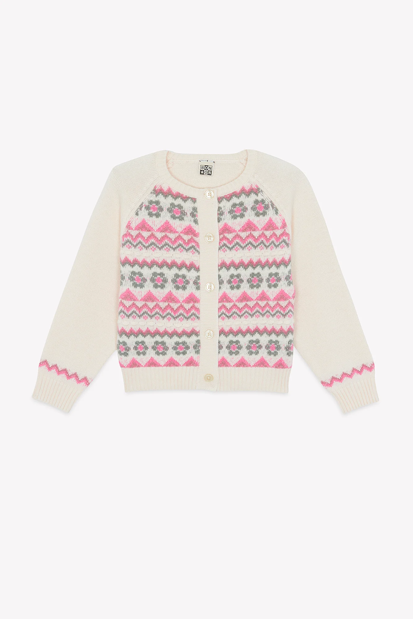 Cardigan - Pia Milk Jacquard