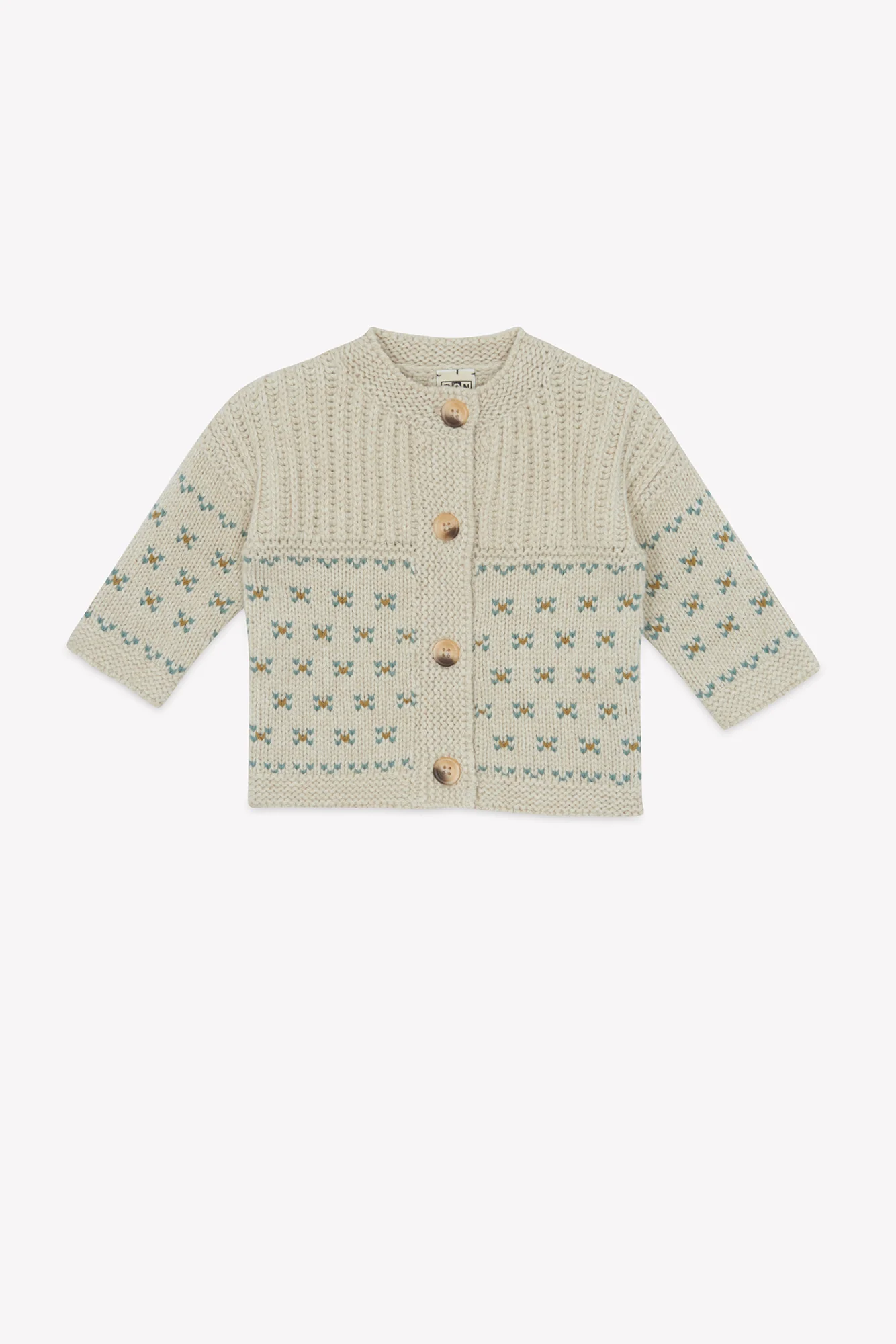 Cardigan - Peanut Milk Jacquard