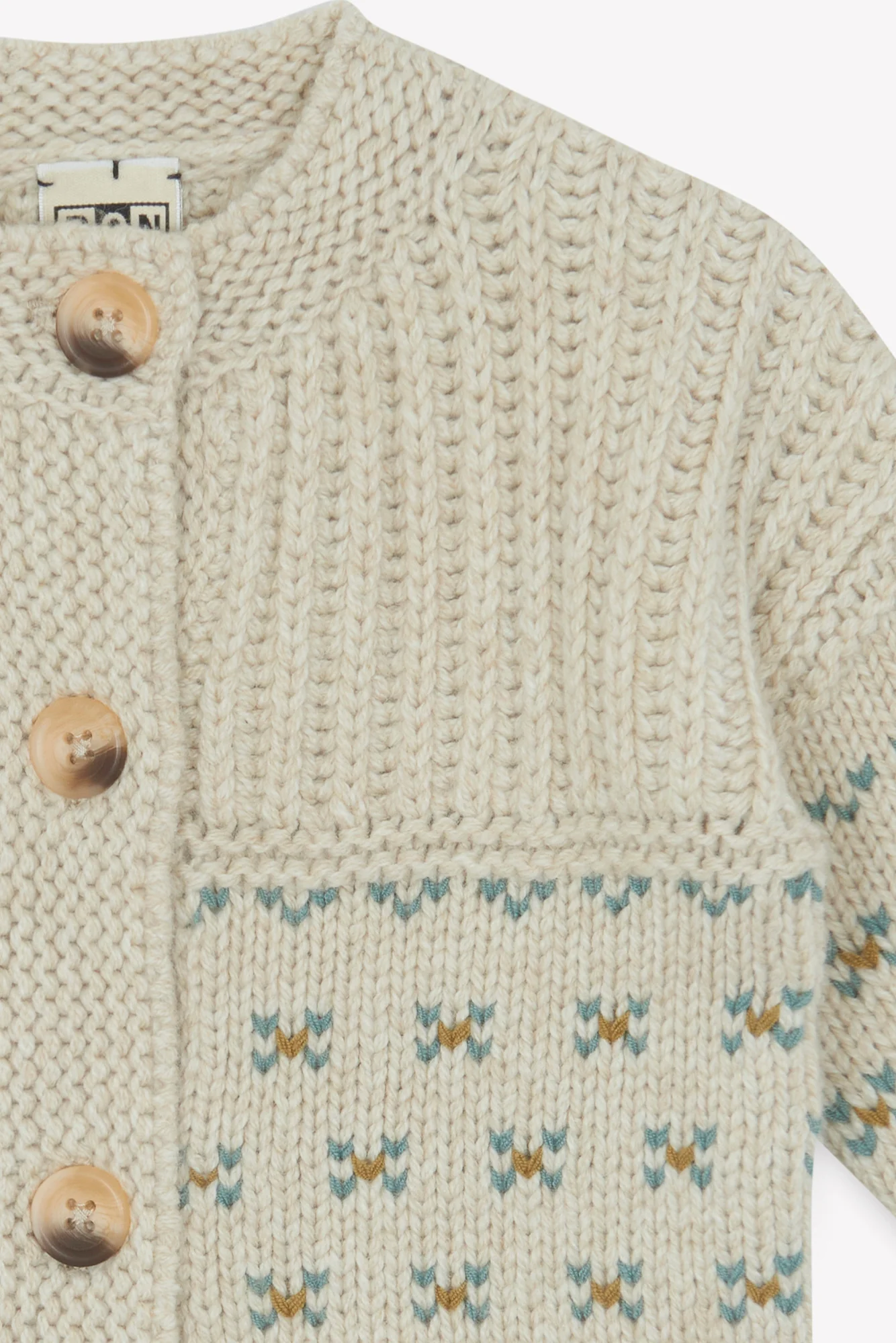 Cardigan - Peanut Milk Jacquard - Image 2