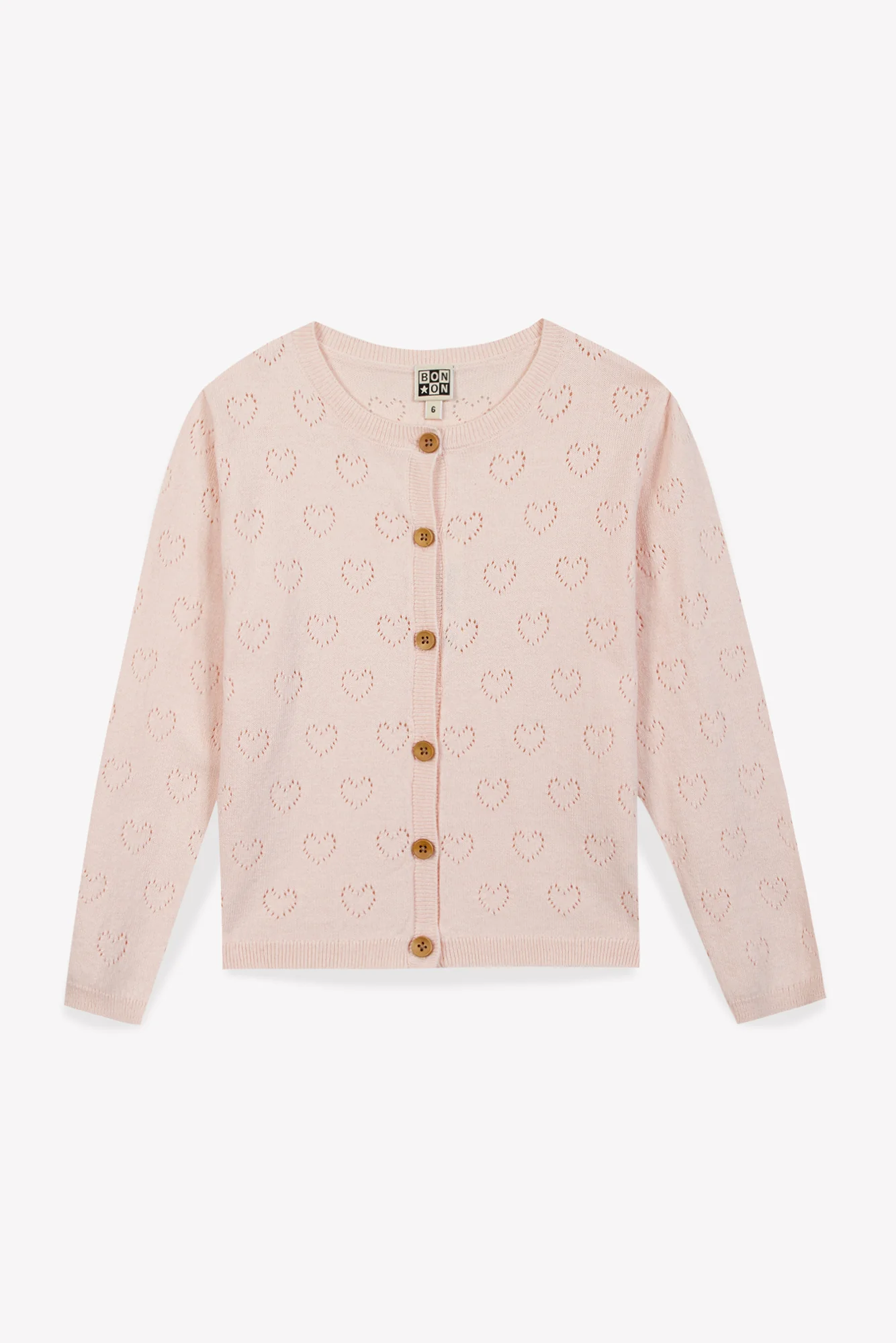 Cardigan - Lilou Rose Coton Cachemire
