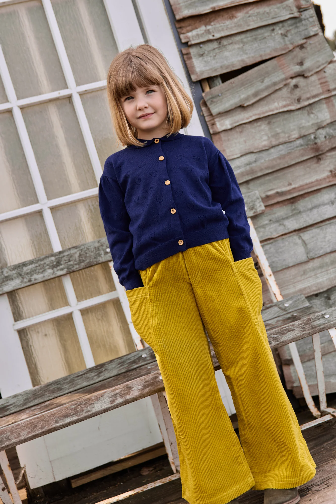 Cardigan - Lilou Blue Coton Cachemire