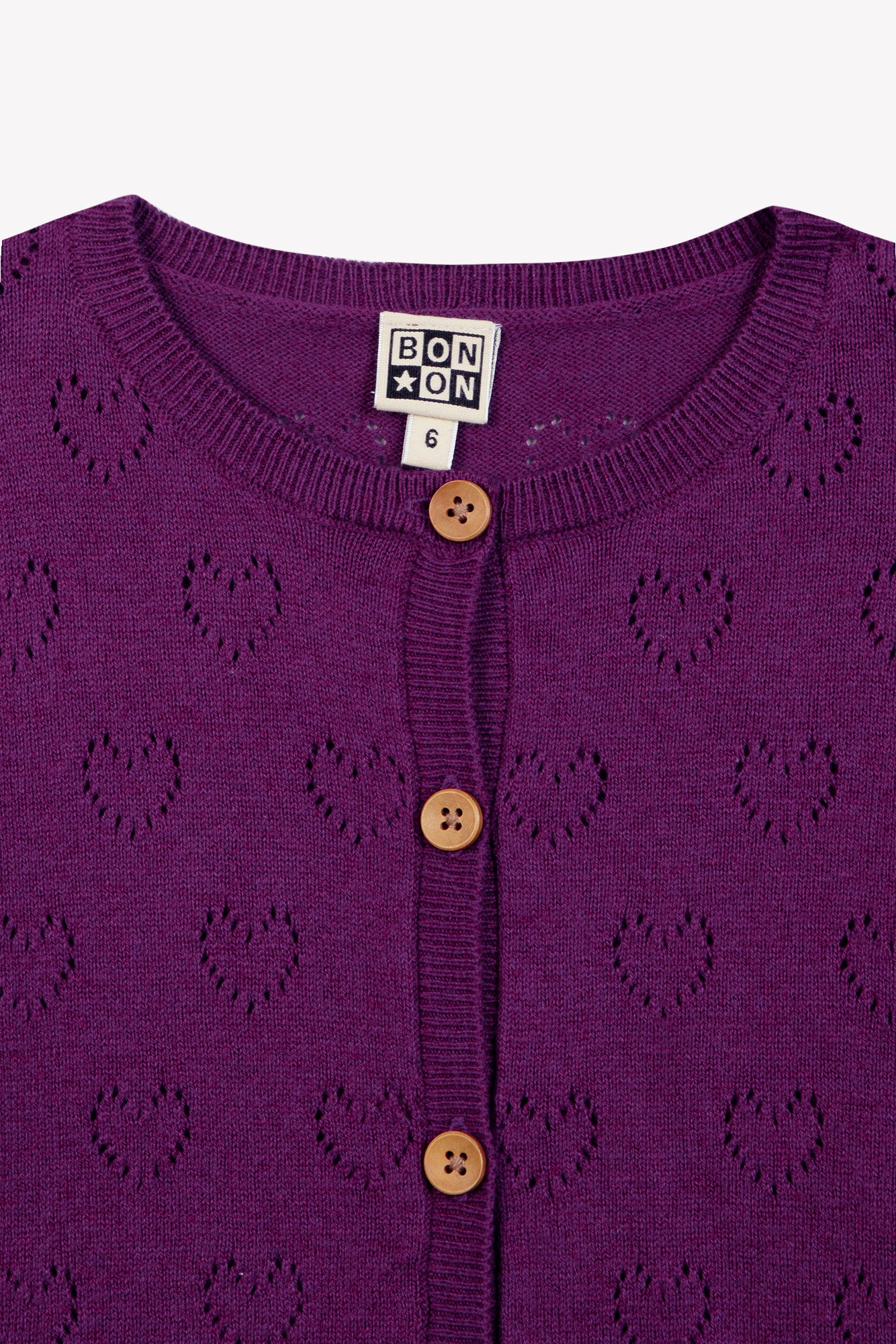 Cardigan - Lilou Purple Rain Coton Cachemire - Image 3