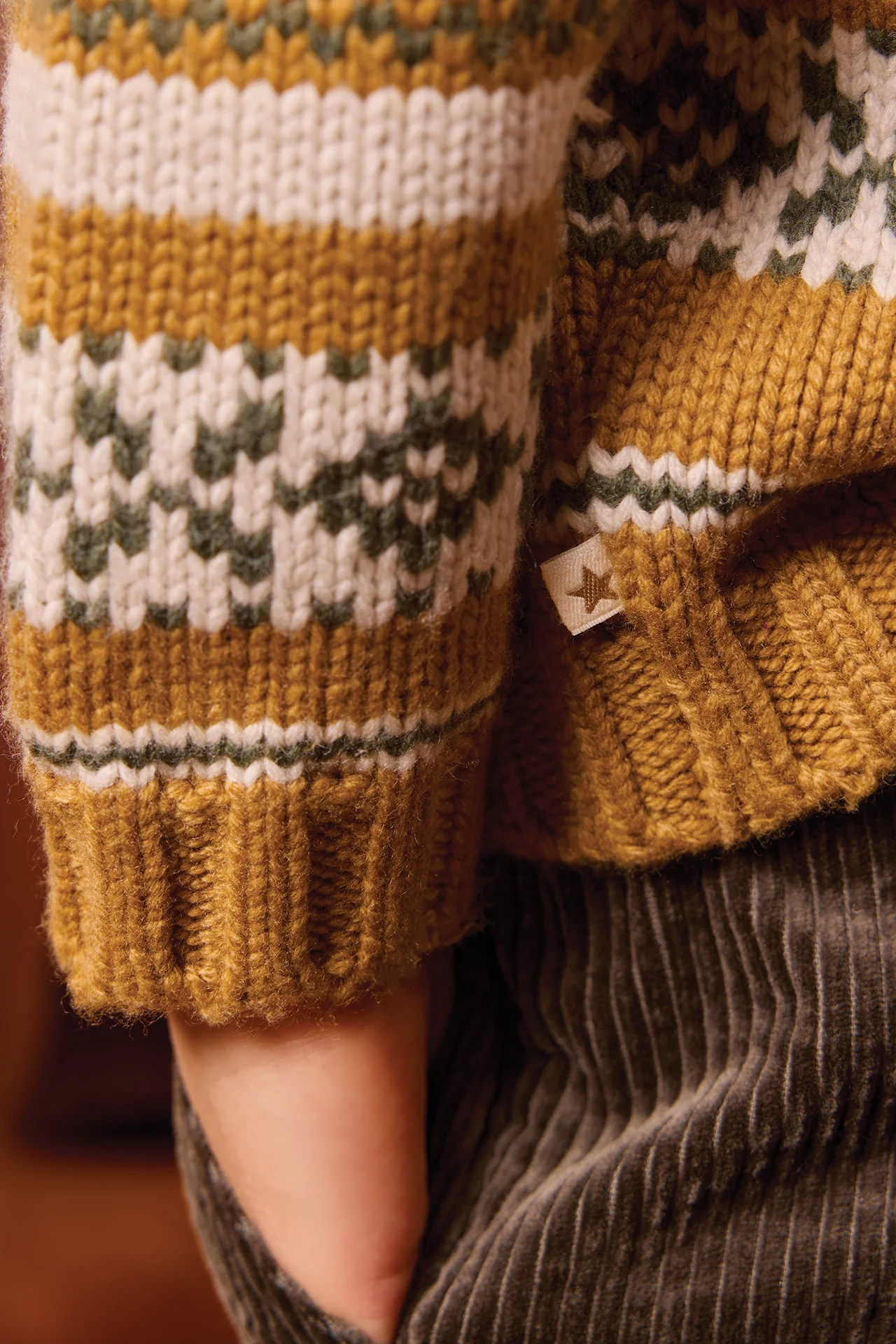 Cardigan - Polar Kaki Jacquard - Image 2