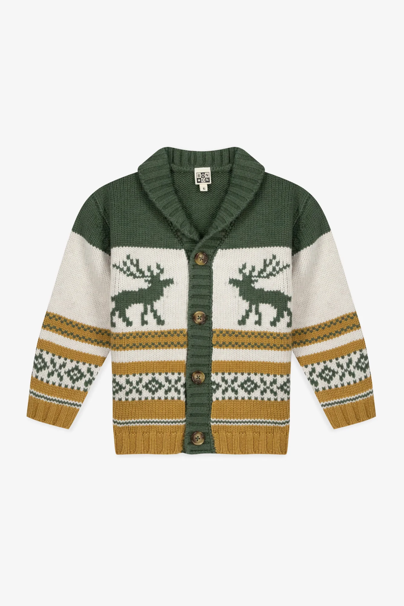 Cardigan - Polar Kaki Jacquard - Image 3