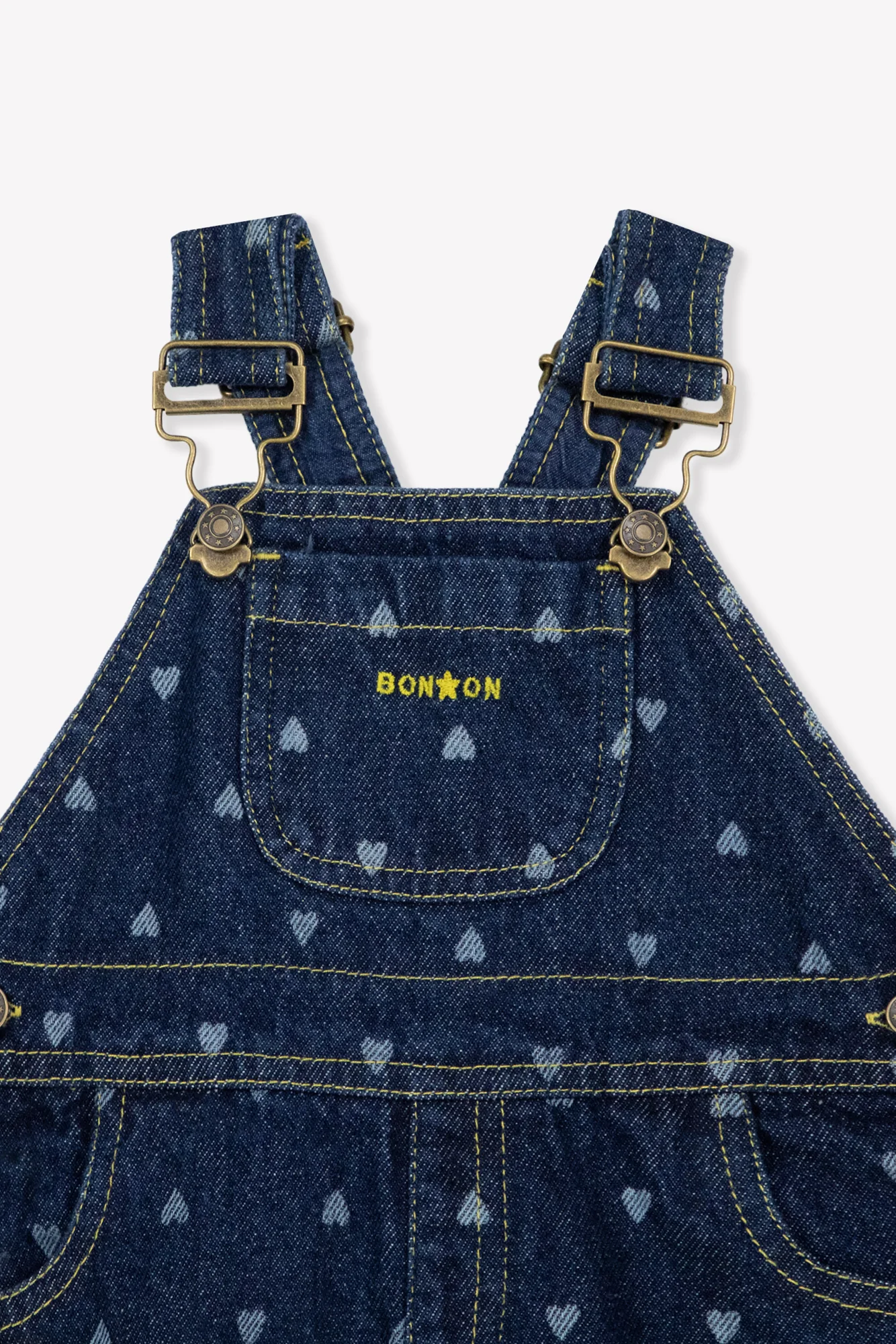 Salopette - Puzzle Denim Cœur Coton - Image 5