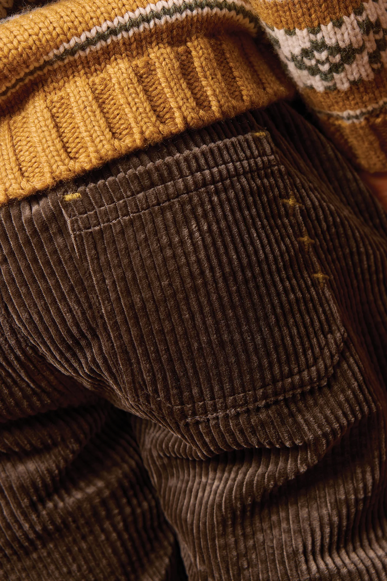 Pantalon - Datcha Kaki Velours - Image 3