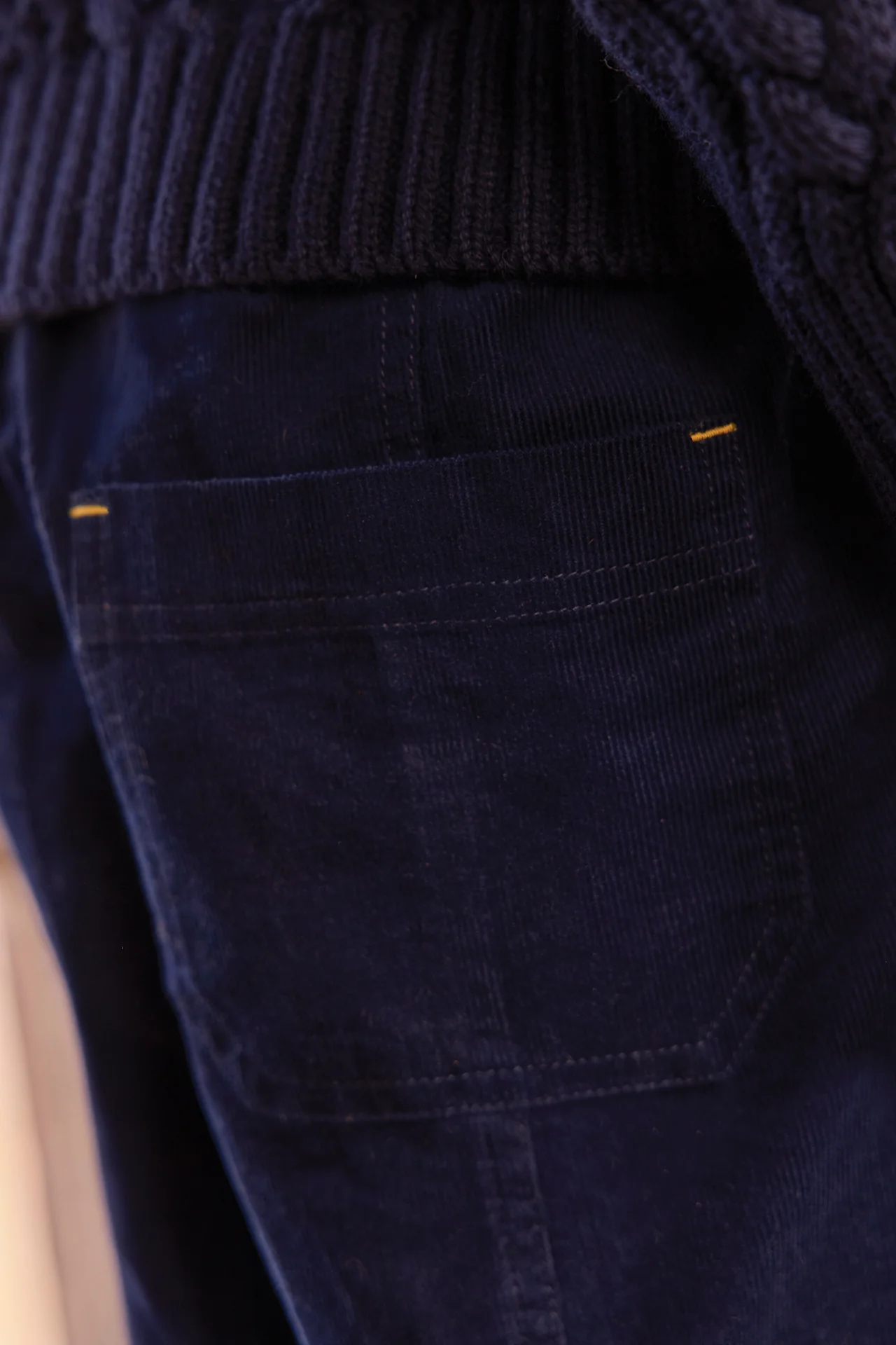 Pantalon - Patrick Sailor Blue Velours - Image 3