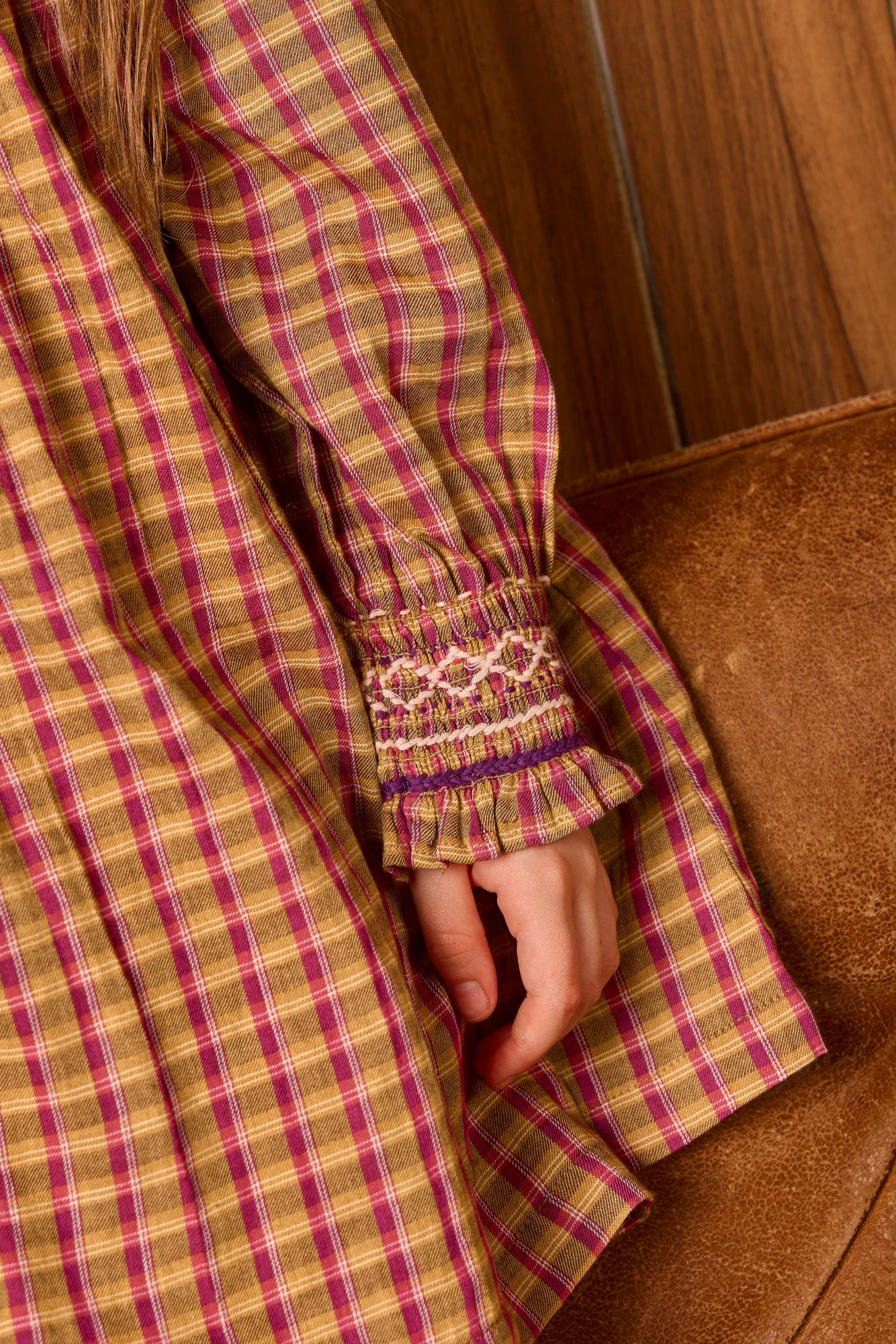 Robe - Poire Carreaux Coton - Image 3