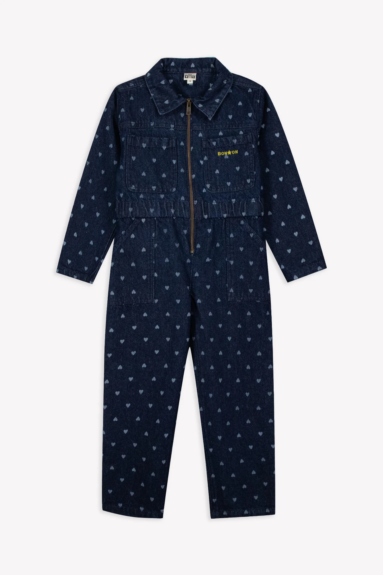 Combinaison - Pompom Denim Cœur Coton - Image 4