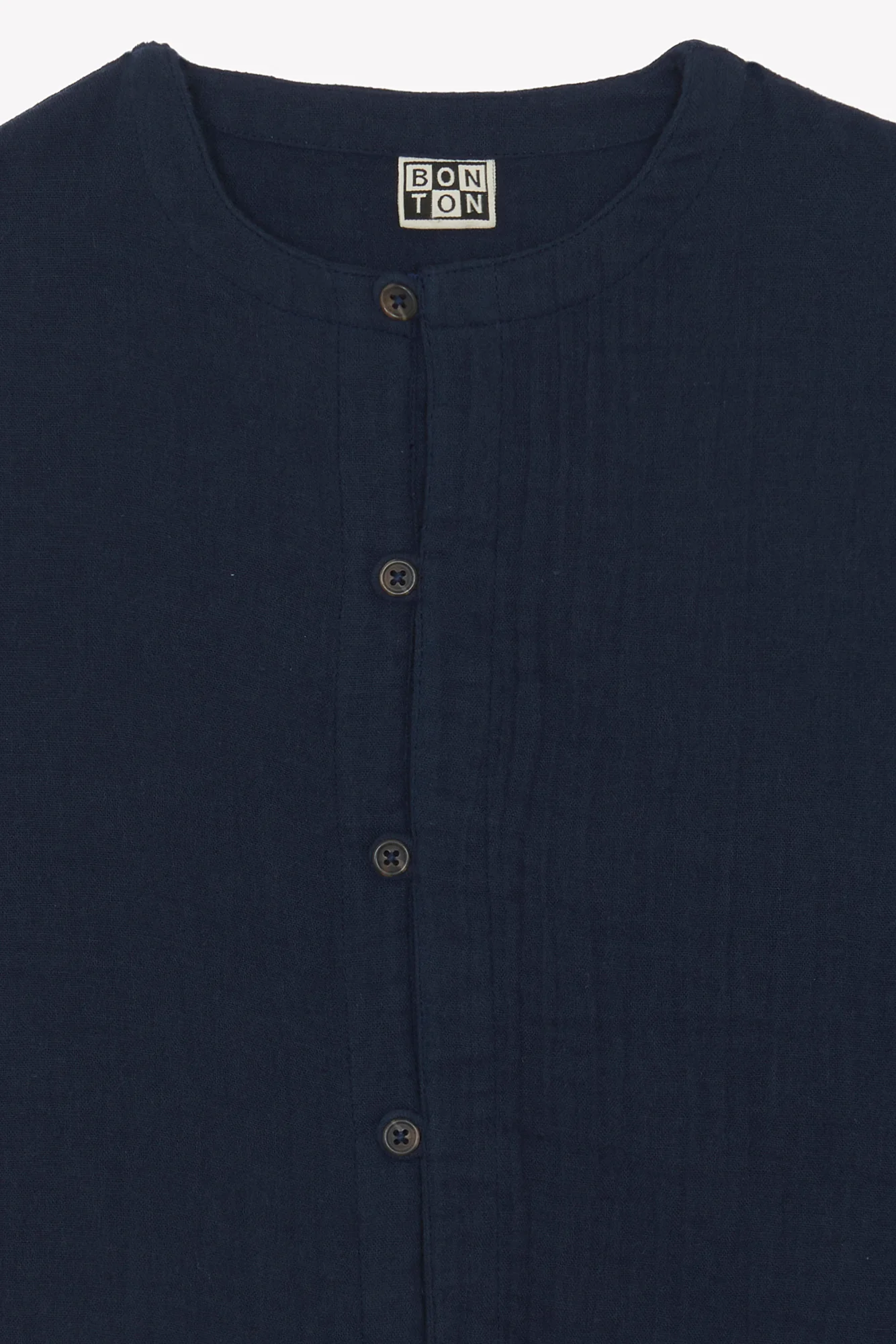 Chemise - Linde bleu nuit en gaze de coton - Image 2