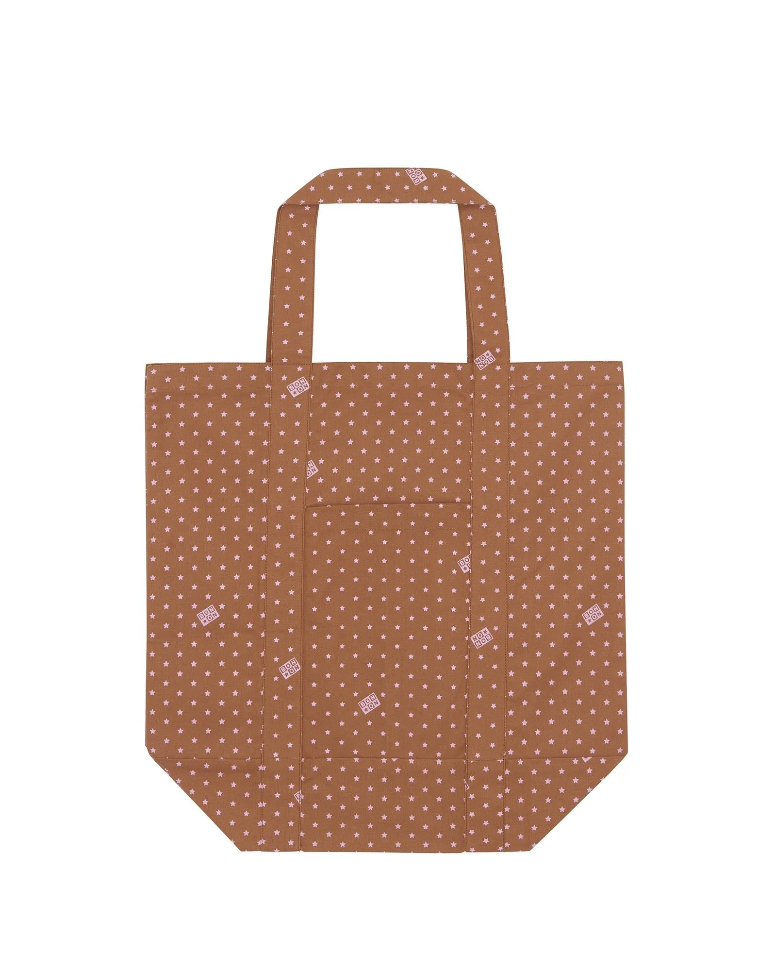Grand Cabas - Etoile marron en toile de coton