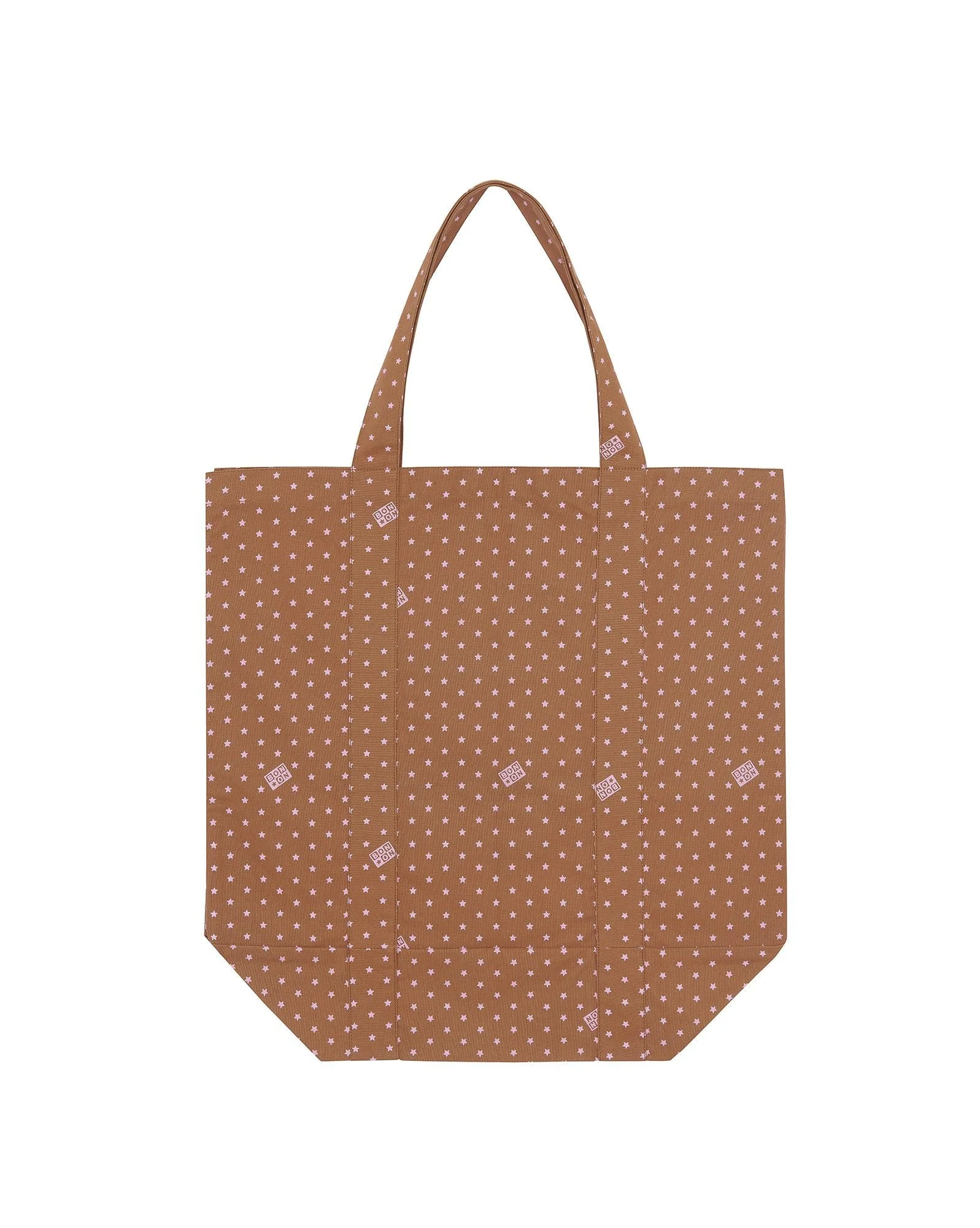Grand Cabas - Etoile marron en toile de coton - Image 2