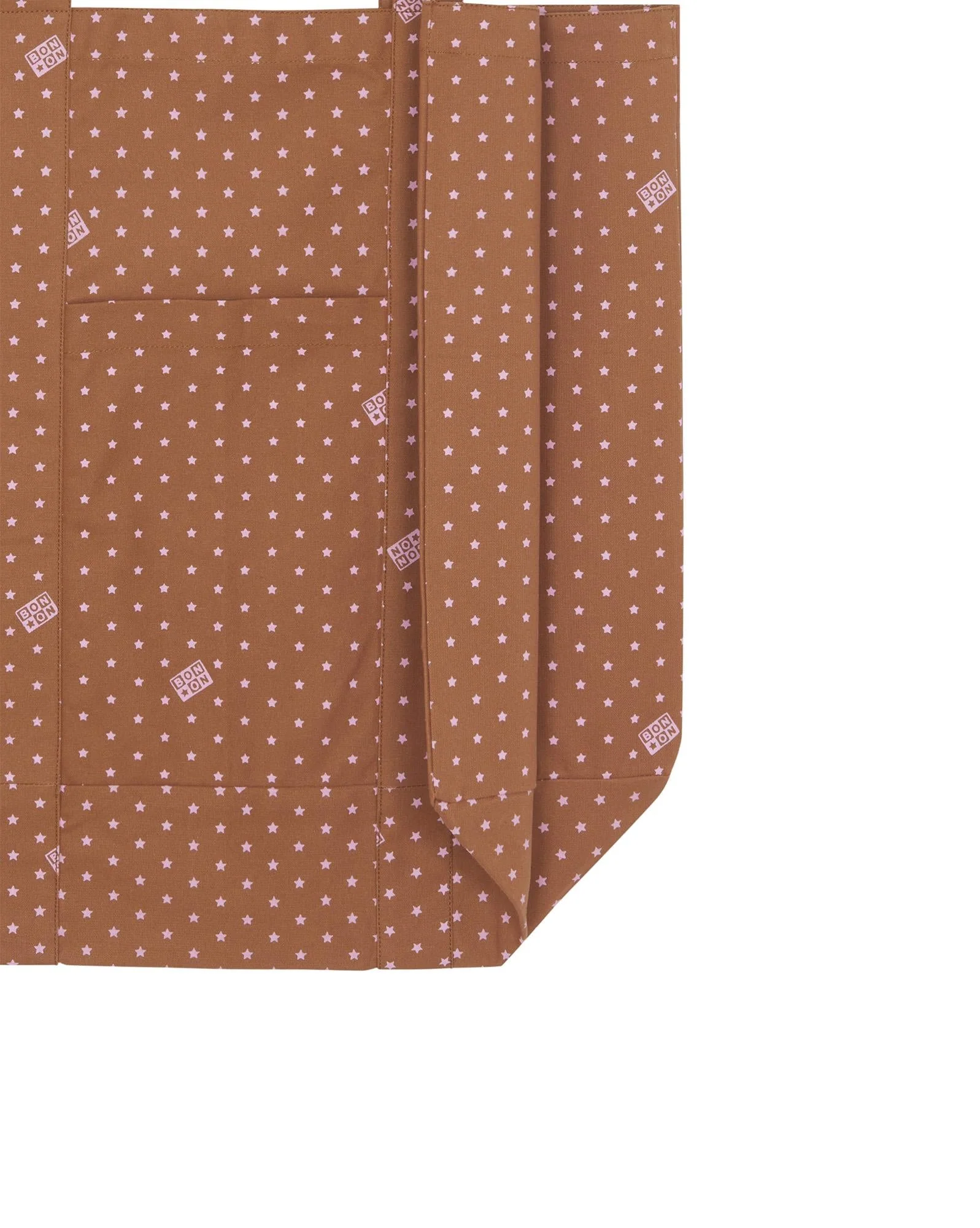 Grand Cabas - Etoile marron en toile de coton - Image 4