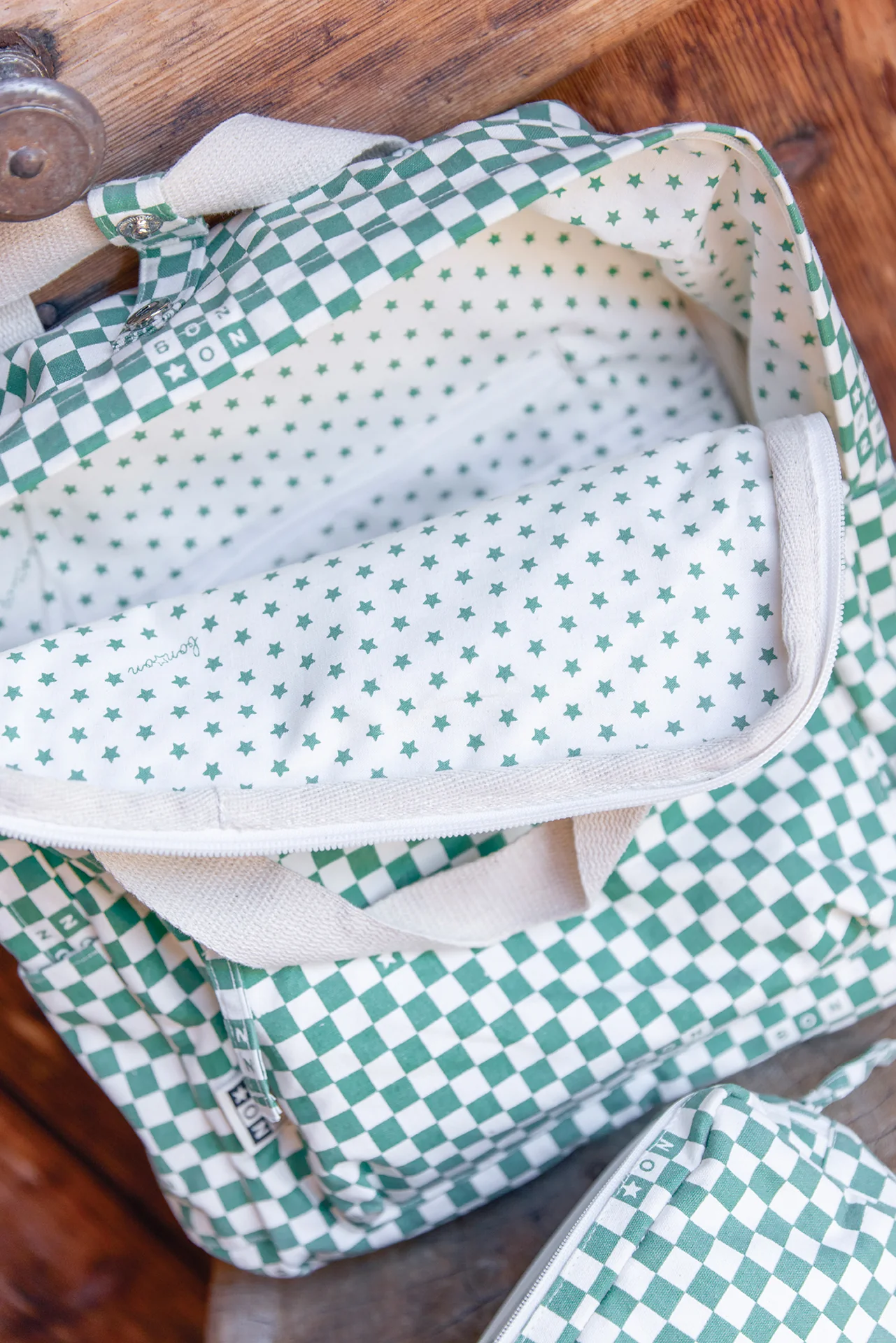 Sac Ă dos - Damier moyen vert - Image 2
