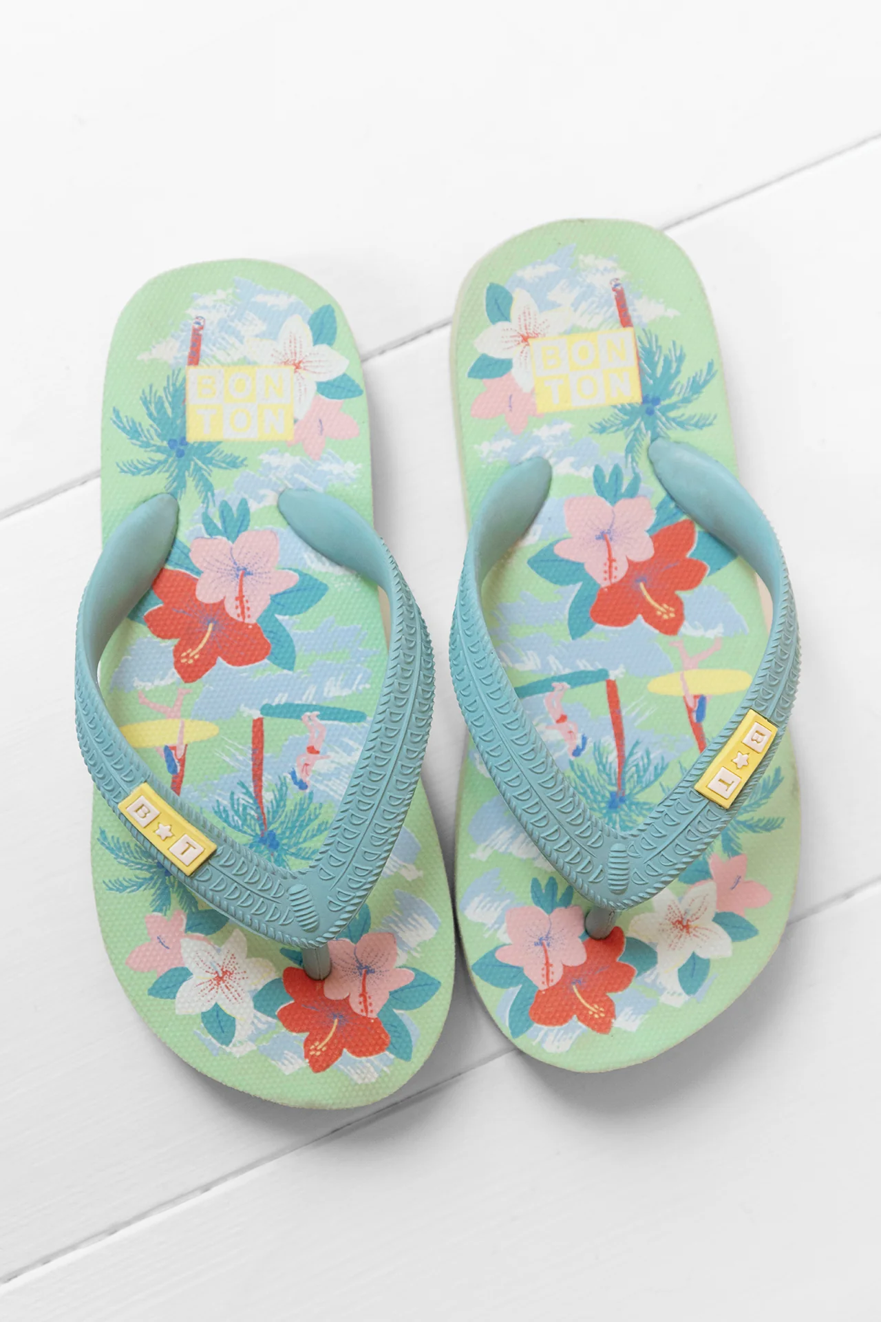 Sandales - Flipflop Paf vert blanchi - Image 4