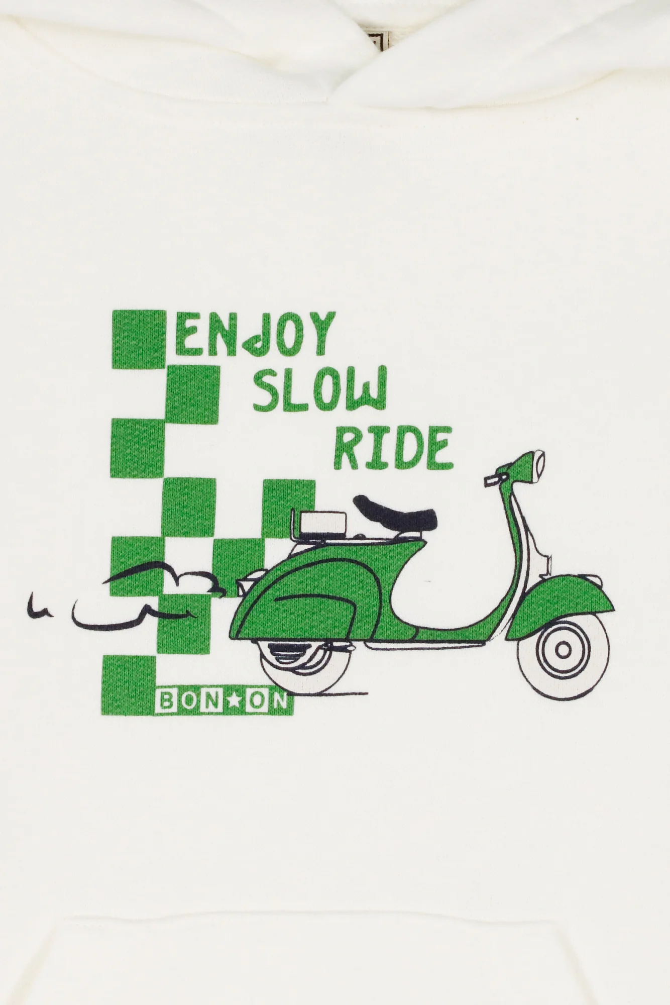 Sweat - Lennon écru bonton illustration scooter - Image 5