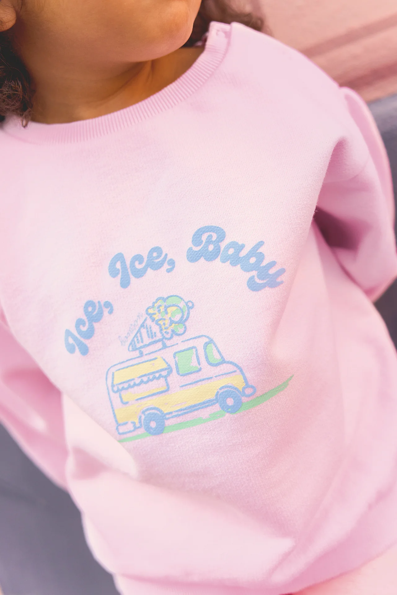 Sweat - Lys rose bubble illustration "Ice baby"