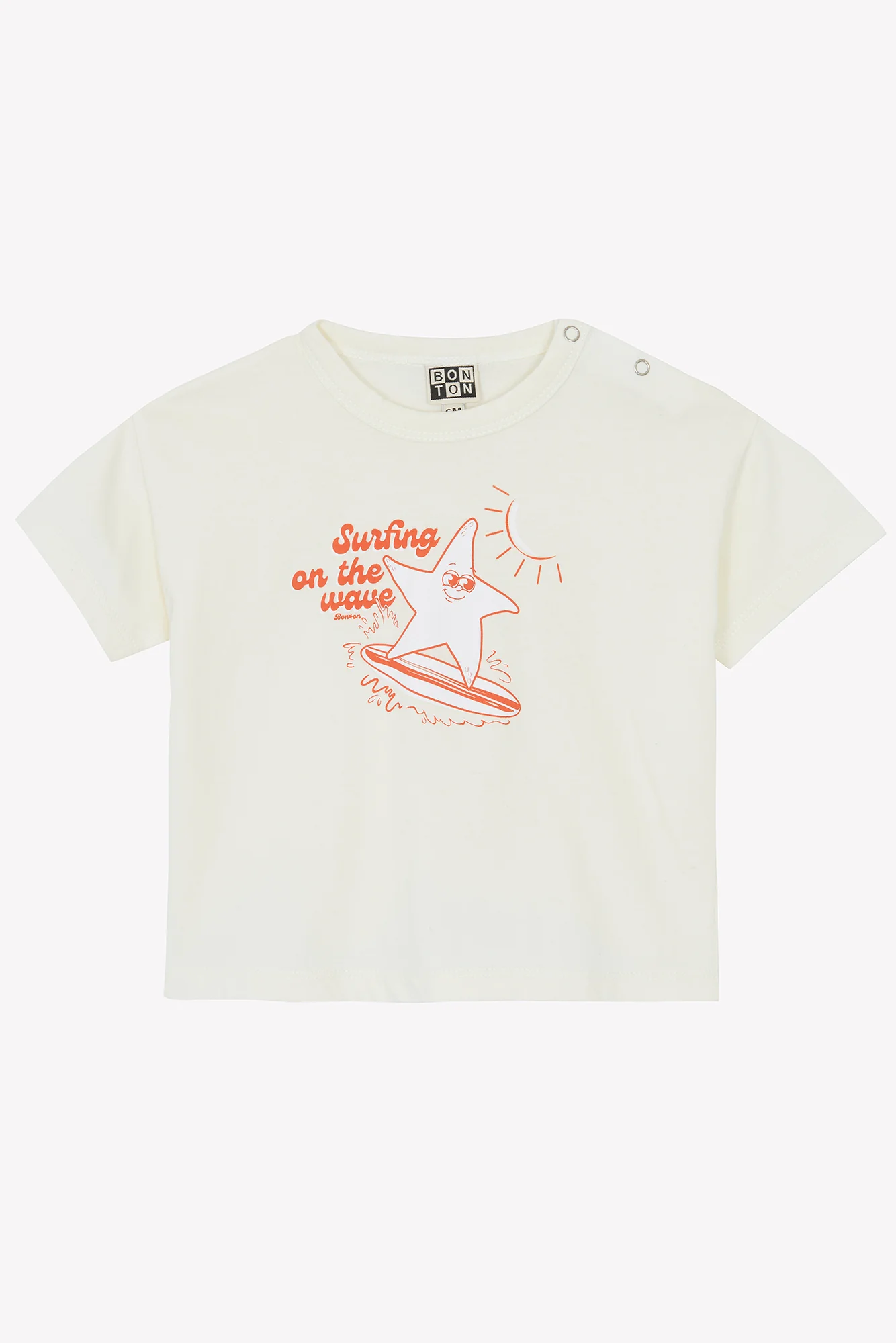 T-shirt - Livio surfing écru bonton