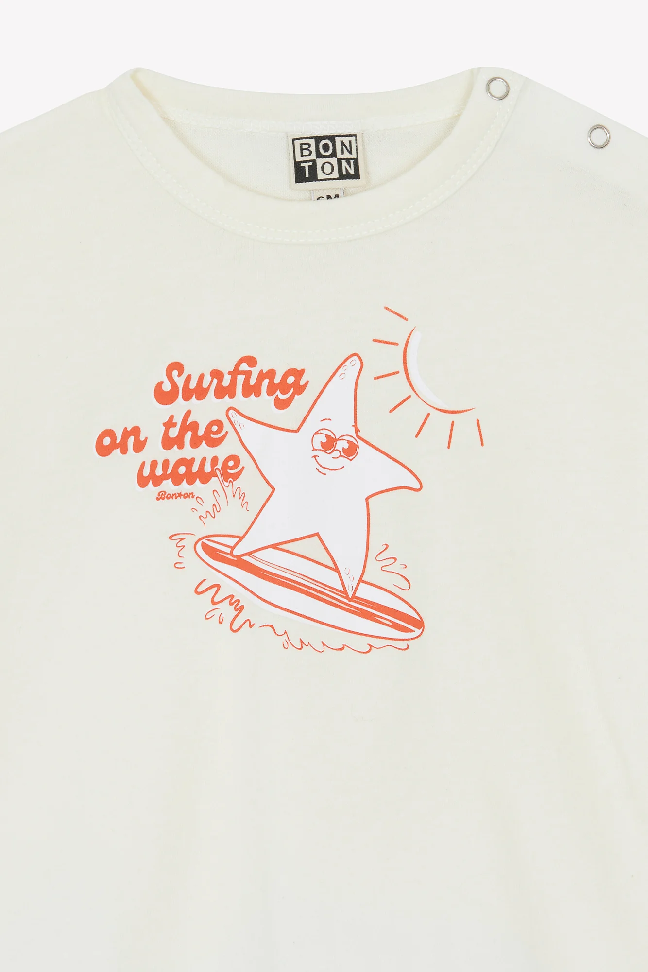 T-shirt - Livio surfing écru bonton - Image 2