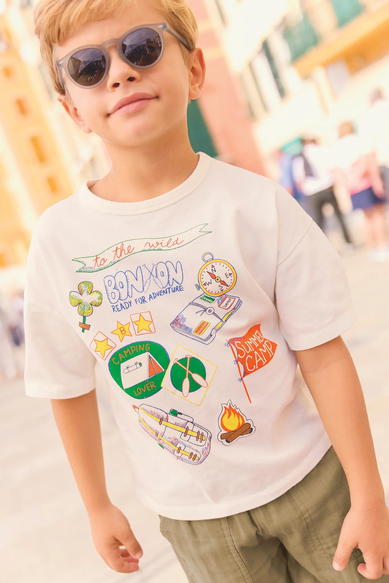 T-shirt - Livio blanc hamac illustration summer camp - Image 2