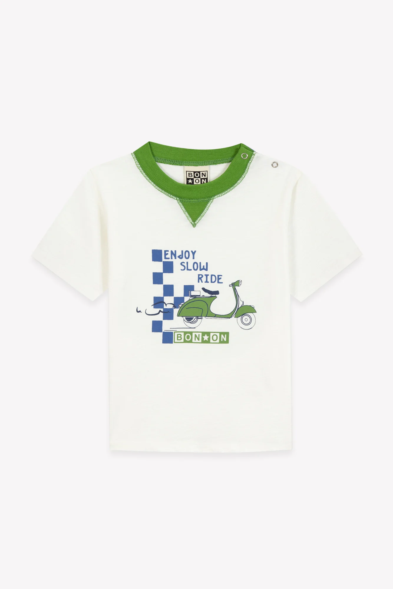 T-shirt - Lodestie  Ride écru bonton