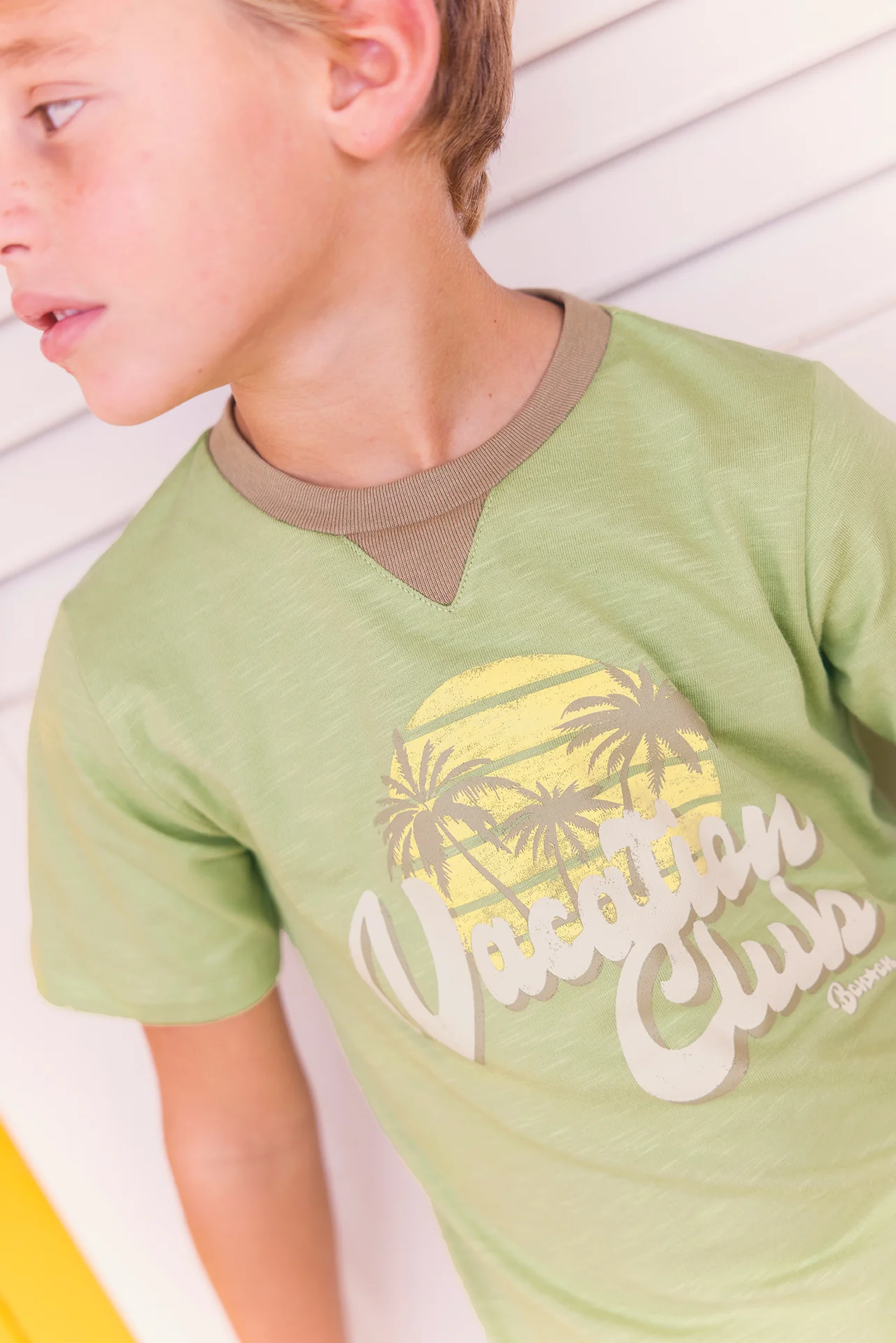 T-shirt - Lodestie vert  imprimé "Vacation Club" - Image 2