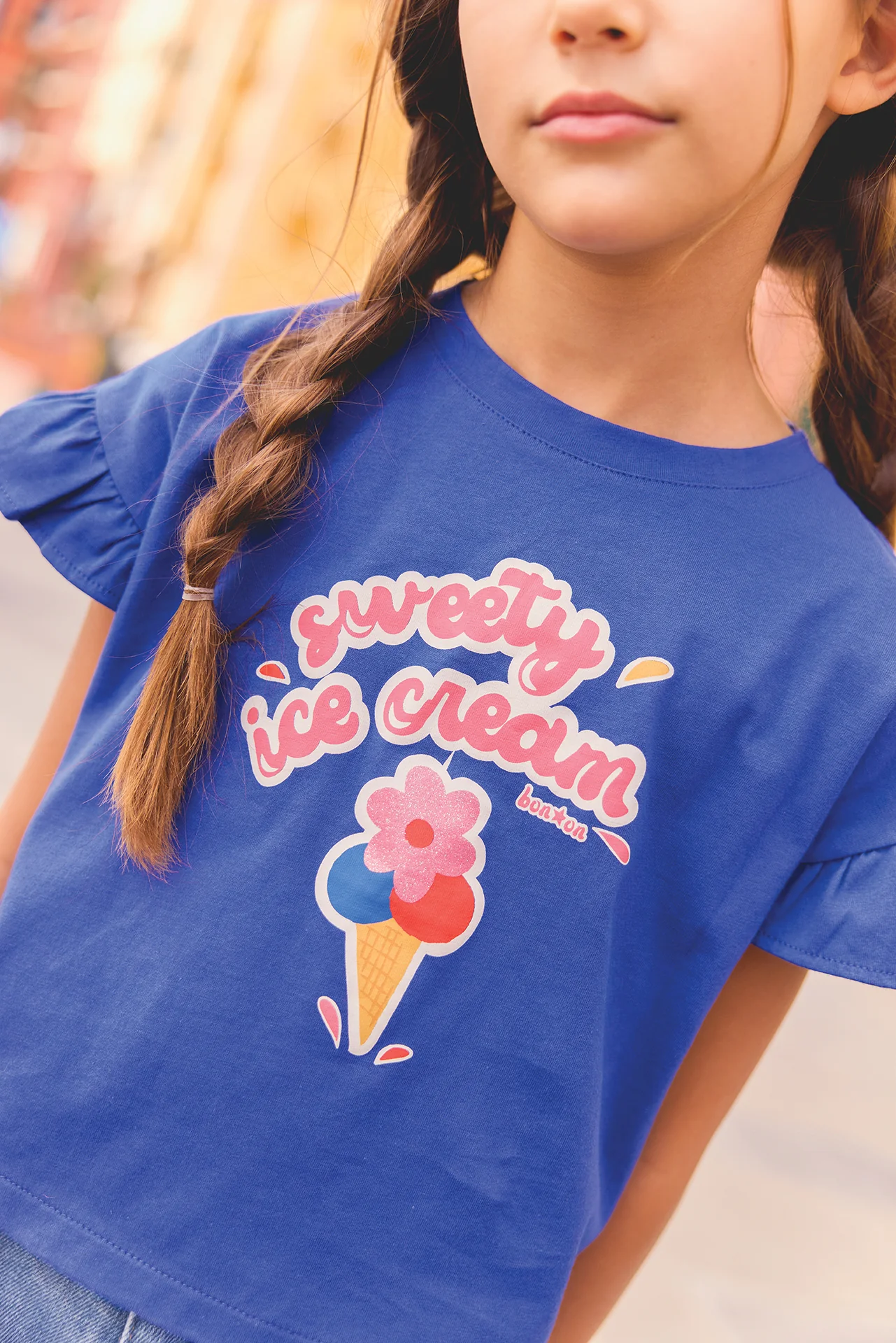 T-shirt - Lolita bleu fou illustration "Icecream"