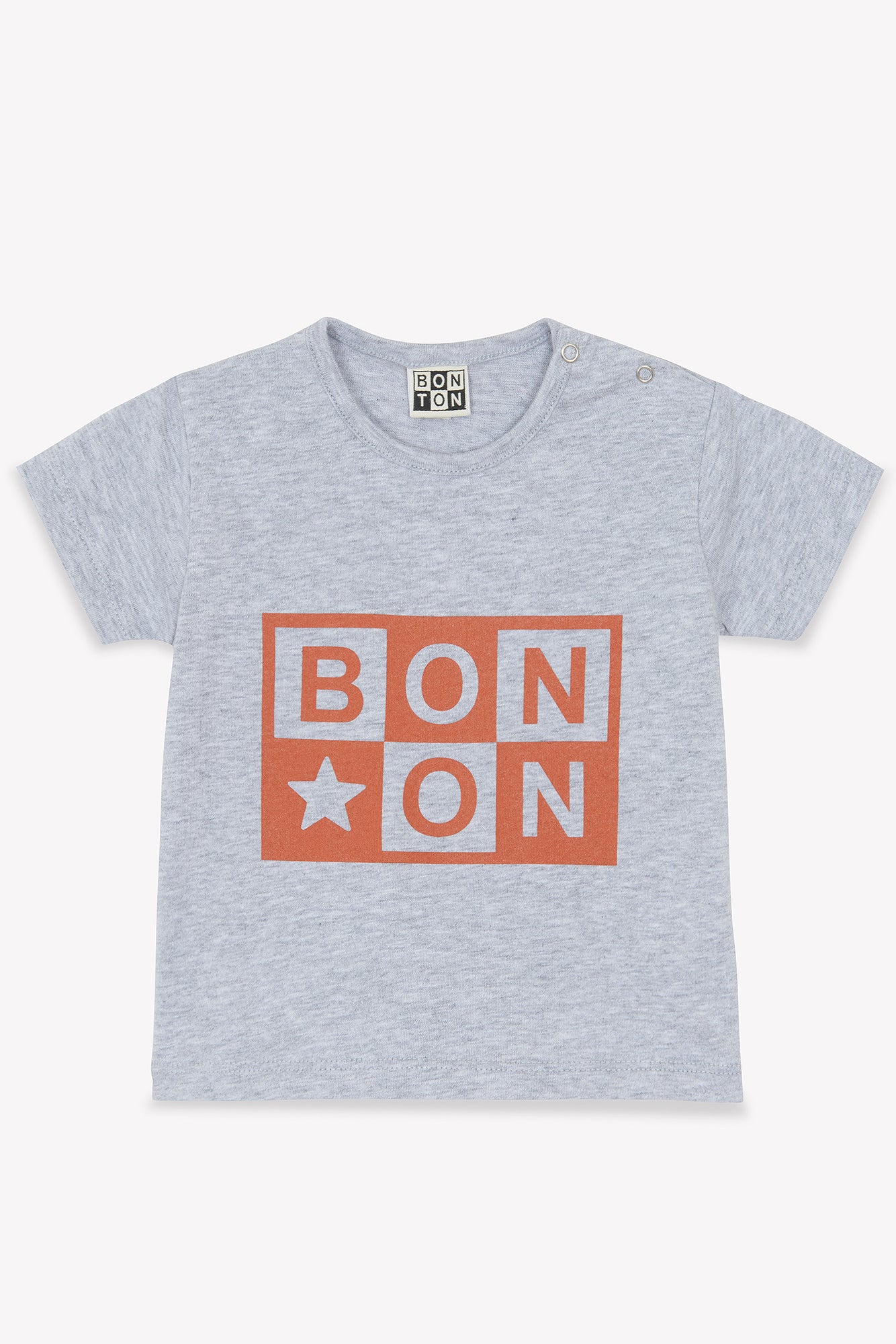 T-shirt - Tuba gris chiné logo Bonton