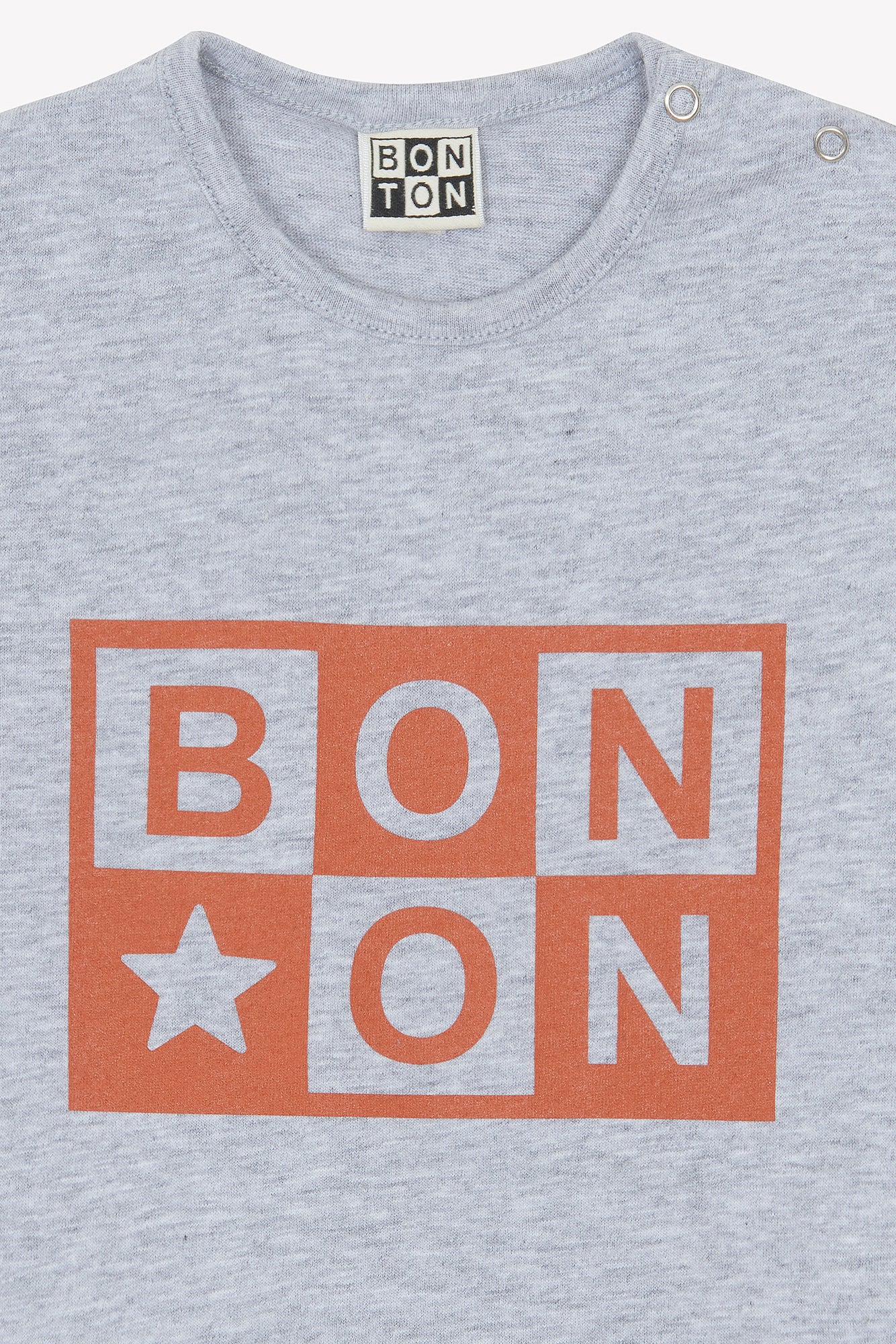 T-shirt - Tuba gris chiné logo Bonton - Image 2