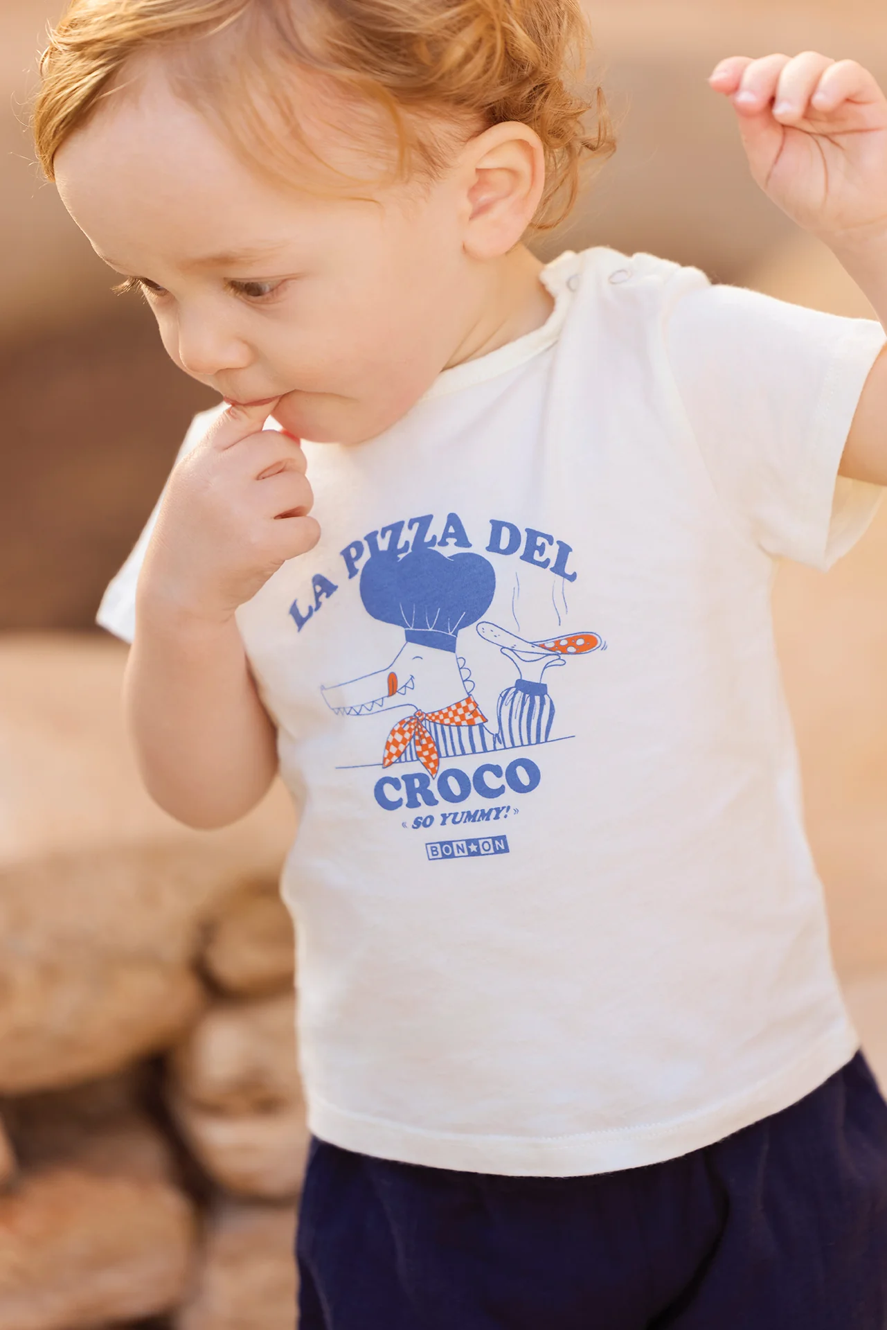 T-shirt - Tuba pizza écru