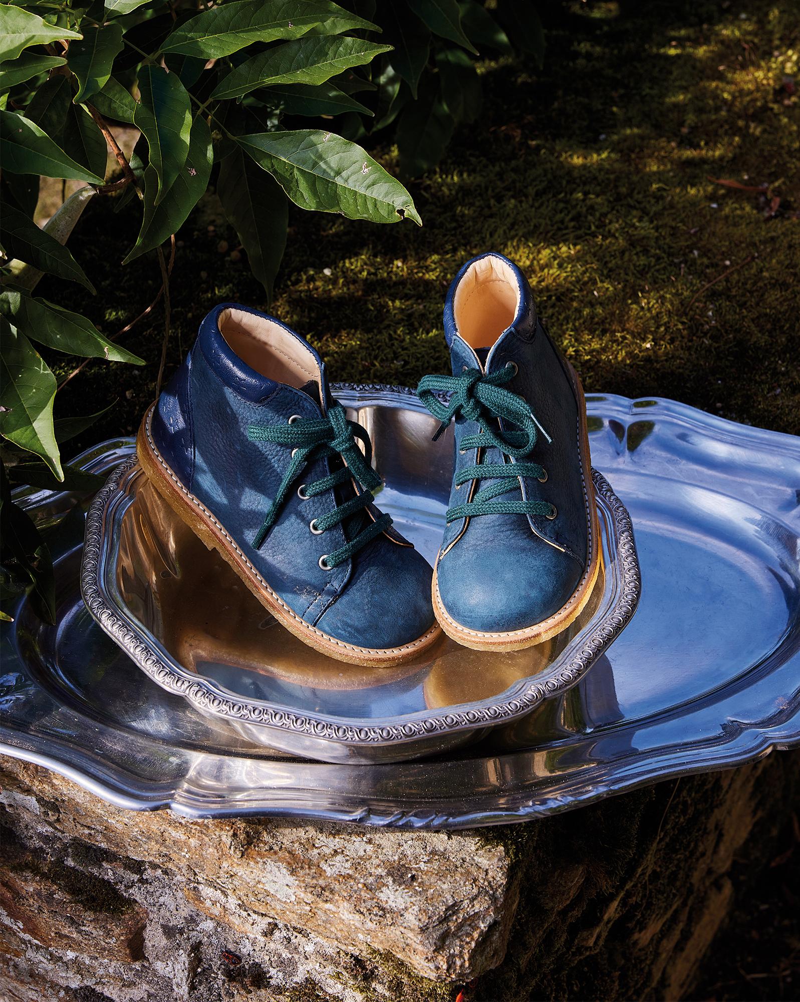 Toddler - BONTON x ANGULUS Bleues Bébé en cuir - Image 2