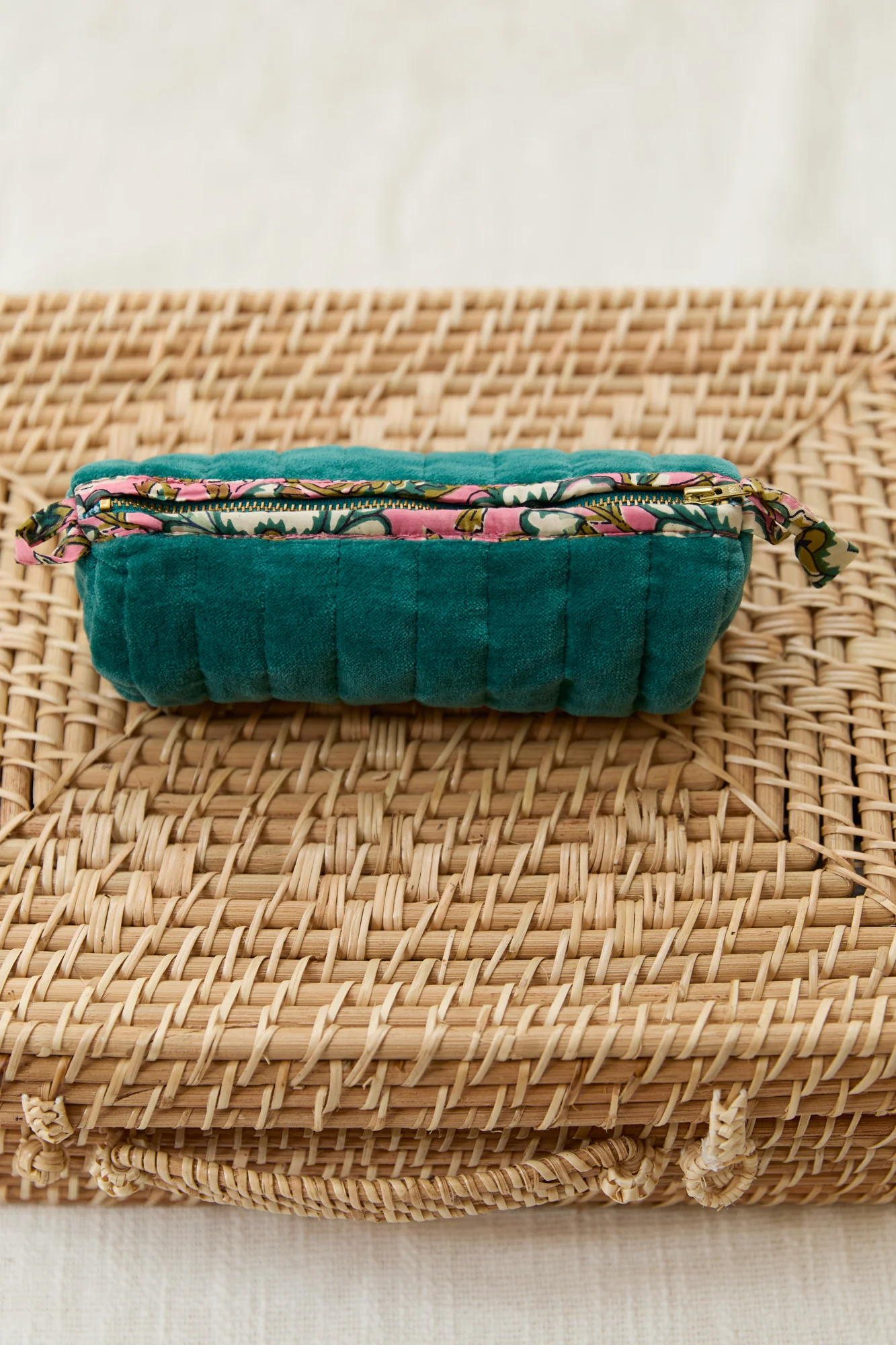 Trousse - Velours petit modèle vert - Image 3